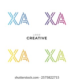 XA Creative Latter Logo Design. Monogram Design. By Custom Branding Logo. Creative Logo Design. Vector illustration. Modern Design. Logo Template.