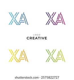 XA Creative Latter Logo Design. Monogram Design. By Custom Branding Logo. Creative Logo Design. Vector illustration. Modern Design. Logo Template.