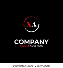 Plantilla de diseño de logotipo de letras modernas creativas XA
