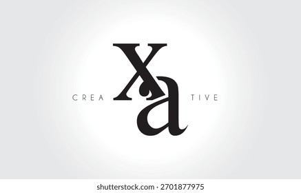 XA  Elegant Serif Monogram Logo – Luxury Lowercase Typographic Lettermark for Modern Branding