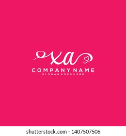 XA Initial handwriting logo vector