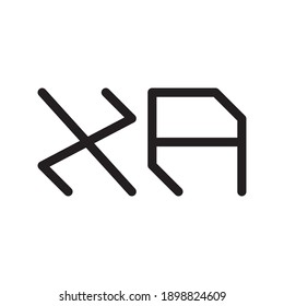 xa initial letter vector logo