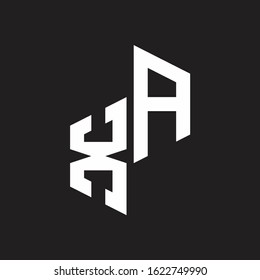 XA Initial Letters logo monogram with up to down style