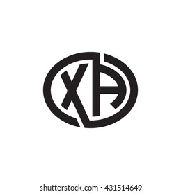 XA initial letters looping linked ellipse monogram logo
