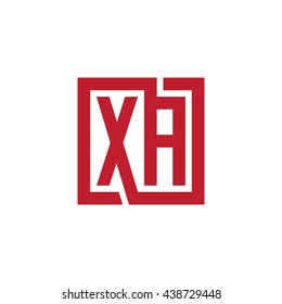 XA initial letters looping linked square logo red