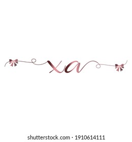 XA Initial Logo Handschrift moderne Luxusmode