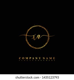 XA Initial luxury handwriting logo vector