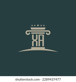 XA initials law of justice logo vector design template