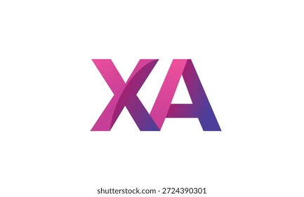 XA Letter Gradient Monogram Logo for Modern Business Branding
