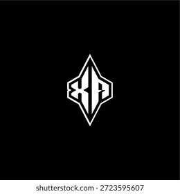 XA letra inicial logotipo esport conceito techno estilo de corrida design moderno monograma de jogos