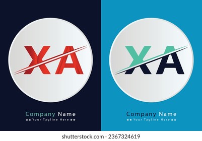 XA Letter logo design vector template.