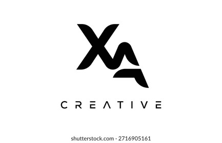 Letra XA Logotipo Monograma para identidade de marca criativa moderna