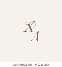 XA letter wedding concept design ideas Luxury and Elegant initial monogram logo