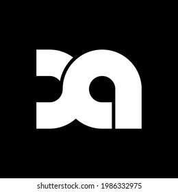 Diseño del logotipo de las letras XA - emblema de monograma vector abstracto. Ilustración vectorial de material.