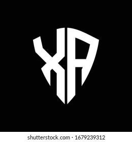 XA logo monogram with shield shape design template