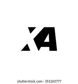XA negative space letter logo