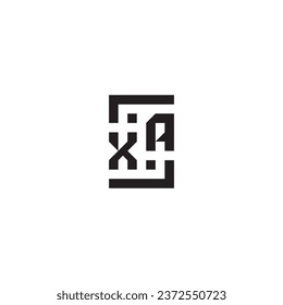 Logotipo retro de concepto cuadrado XA en un diseño profesional de alta calidad que se imprimirá en cualquier medio impreso