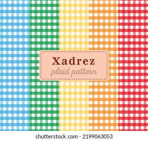 Xadrez Plaid pattern seamless textile