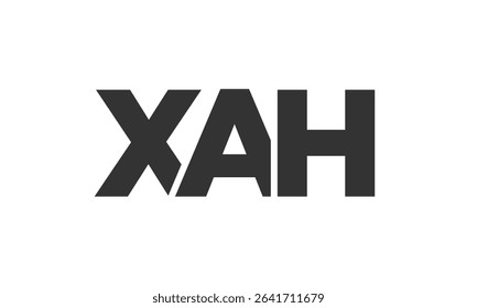 XAH logo design template with strong and modern bold text. Initial based vector logotype featuring simple and minimal typography. Trendy company identity ideal for businesses brand presence.