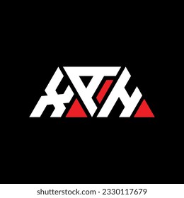 XAH Dreieck-Buchstaben Logo Design mit Dreieck-Form. XAH Dreieck Logo Design Monogramm. XAH Dreieck-Vektorlogo-Vorlage mit roter Farbe. XAH dreieckiges Logo Einfach, elegant und luxuriös.