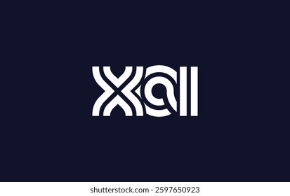 XAI Creative Unique Modern Letter Logo Design. Stylized logo featuring a unique letter design, presenting abstract minimalist aesthetics and modern appeal.