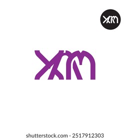 Design do Monograma da Letra do Logotipo XAM