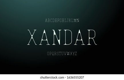 Xandar: Typography technology electronic future creative font. Alphabet designs fonts set a to z.