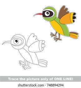 Xantus to be traced only of one line, the tracing educational game to preschool kids with easy game level, the colorful and colorless version.