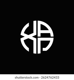 XAP logo XAP icon XAP monogram XAP letter minimalist Circle flat Unique modern abstract logo design.
