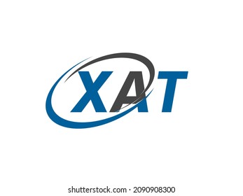 XAT letter creative modern elegant swoosh logo design