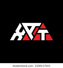 Diseño del logotipo de la letra del triángulo XAT con forma de triángulo. Monograma de diseño del logotipo del triángulo XAT. Plantilla de logotipo vectorial de triángulo XAT con color rojo. Logo triangular XAT Diseño sencillo, elegante y lujoso.