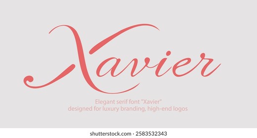 Xavier – A refined serif font designed for luxury branding, high-end logos, and sophisticated typography. Perfect for fashion, editorials, weddings, and premium design projects