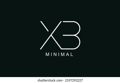XB or BX Abstract initial monogram letter alphabet logo