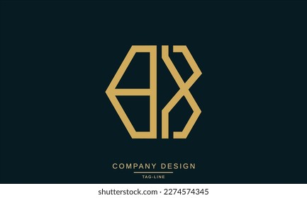 XB, BX, Abstract Letters Logo Monogram