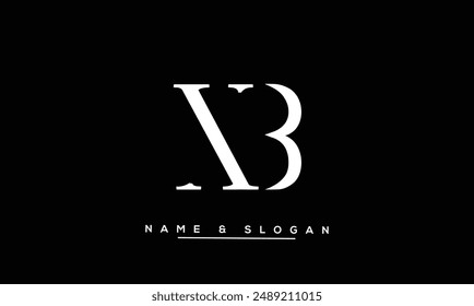 XB, BX Letras Abstractas Logo Monograma