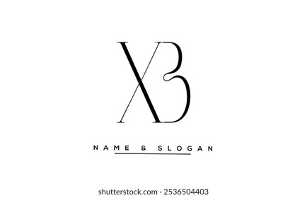 XB, BX Abstract Letters Logo Monogram
