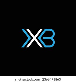 XB o BX abstract sobresaliente negocio profesional impresionante marca artística empresa de diferentes colores ilustración logo