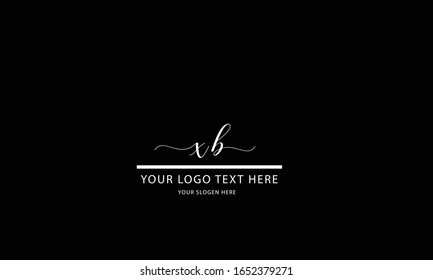 xb bx abstract vector logo monogram template