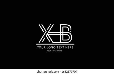 XB BX abstract vector logo monogram template