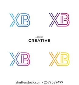 XB Creative Latter Logo Design. Monogram Design. By Custom Branding Logo. Creative Logo Design. Vector illustration. Modern Design. Logo Template.