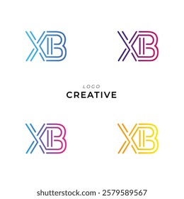 XB Creative Latter Logo Design. Monogram Design. By Custom Branding Logo. Creative Logo Design. Vector illustration. Modern Design. Logo Template.