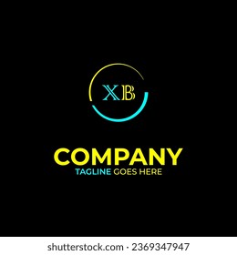 Plantilla de diseño de logotipo de letras modernas creativas XB