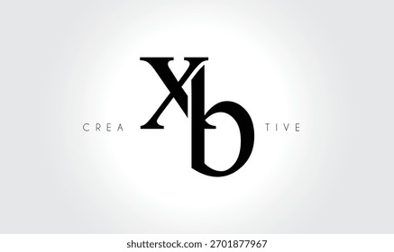 XB Elegant Serif Monogram Logo - Luxuriöses typografisches Kleinbuchstaben-Zeichen für modernes Branding