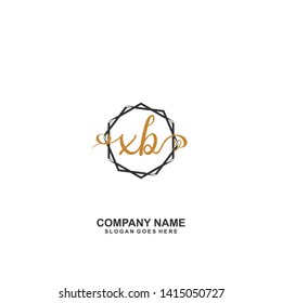 XB Initial handwriting logo vector