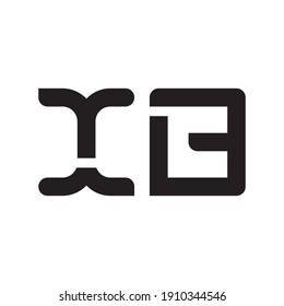 logotipo vectorial de letra inicial xb