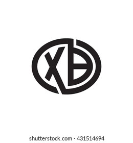 XB initial letters looping linked ellipse monogram logo