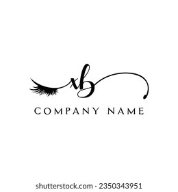 XB initial Logo lash logo eyelash vector modern