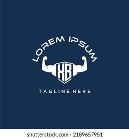 XB initial monogram for fitnes or gym logo with creative style design