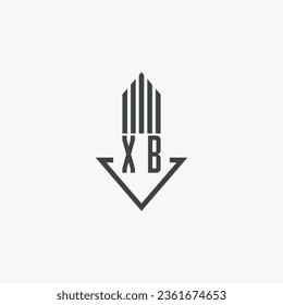 XB initials Real Estate Logo stock illustration. Logo vector