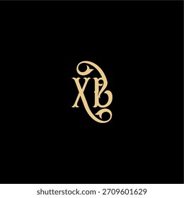 XB Buchstabe anfängliches königliches Konzept Barock Stil Design Monogramm modernes Logo